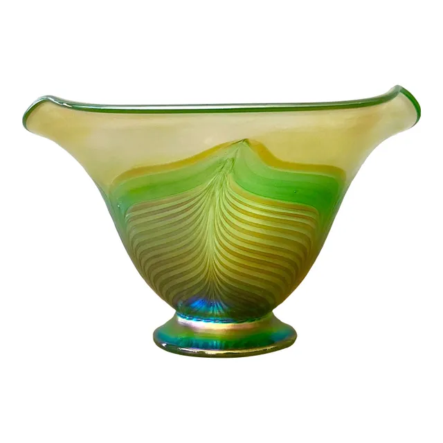 Vintage Czech Fusion Z Art Glass Bowl — additional photo 1