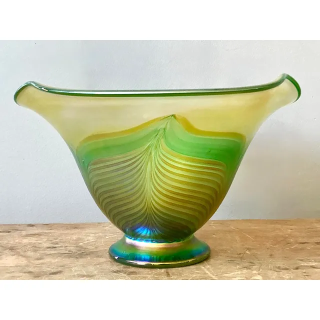 Vintage Czech Fusion Z Art Glass Bowl — additional photo 3