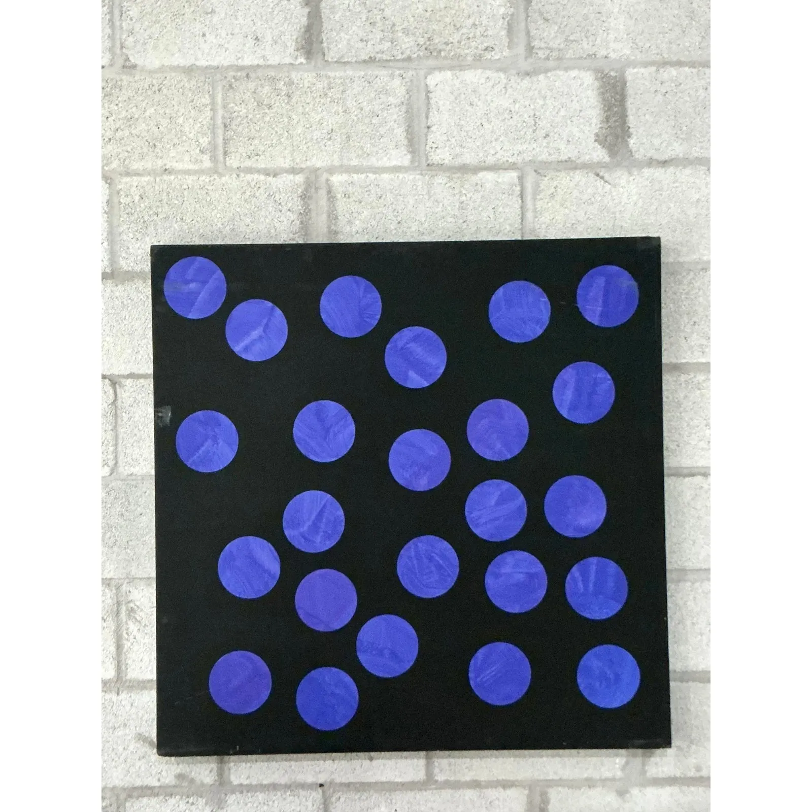 Vintage Boho Abstract Geometric Oil on Canvas — additional photo 3