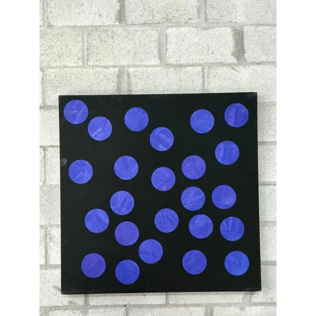 Vintage Boho Abstract Geometric Oil on Canvas — additional photo 3