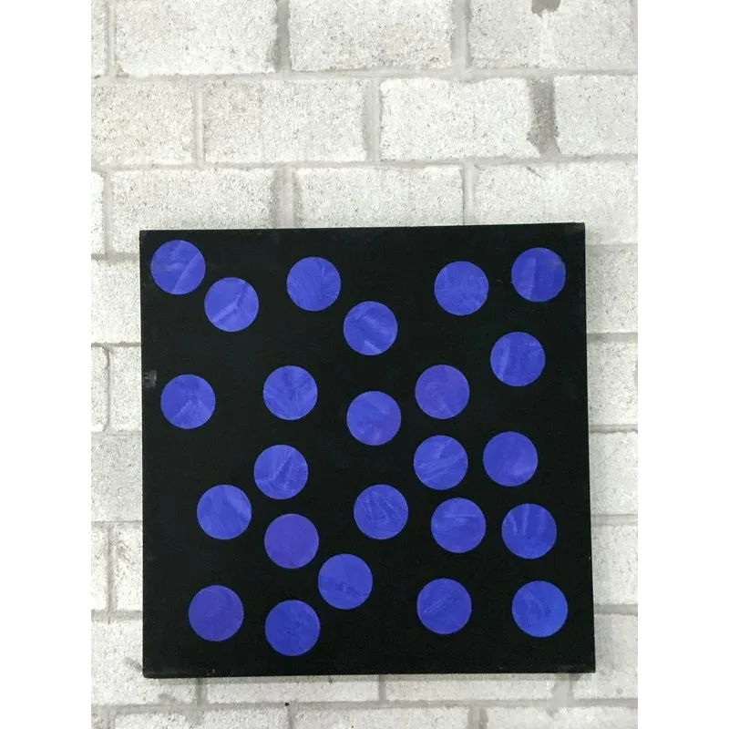Vintage Boho Abstract Geometric Oil on Canvas — additional photo 8