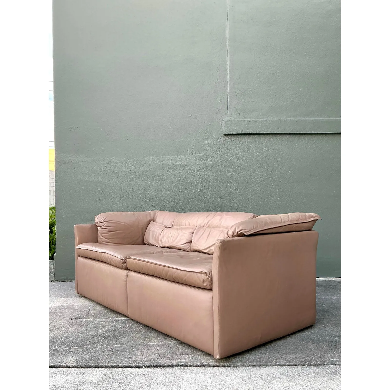 Vintage Italian Sapporitti Leather Sofa — additional photo 2