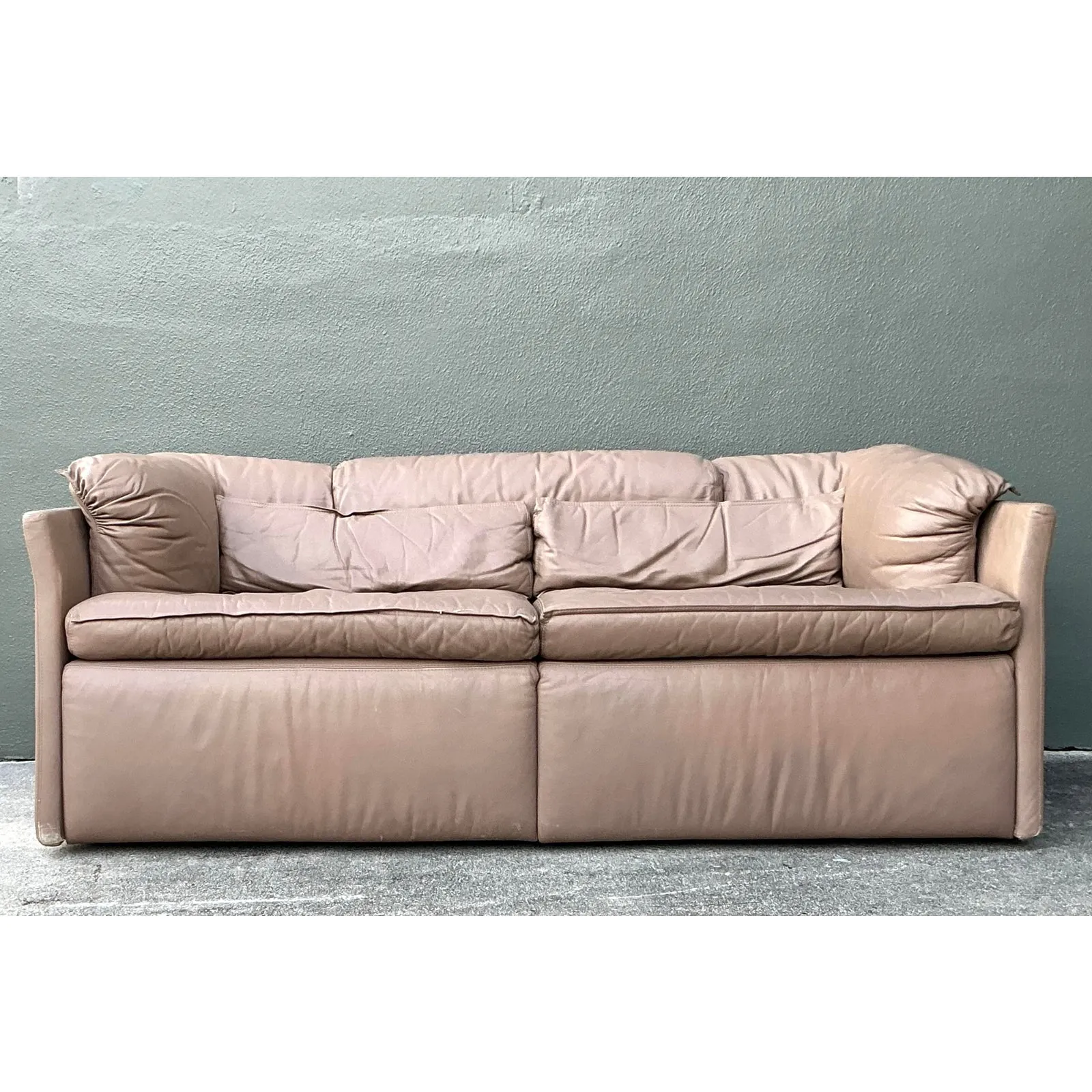 Vintage Italian Sapporitti Leather Sofa — additional photo 5