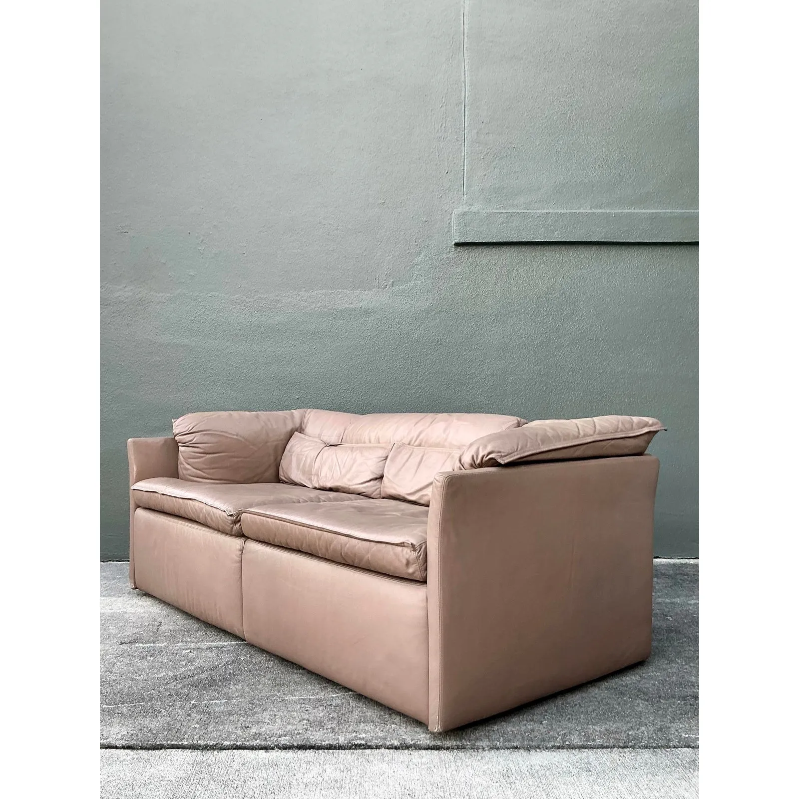 Vintage Italian Sapporitti Leather Sofa — additional photo 4