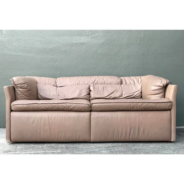 Vintage Italian Sapporitti Leather Sofa — additional photo 3