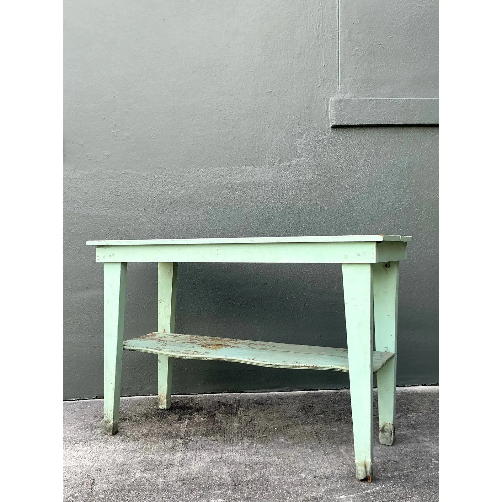 Vintage Boho Primitive Distressed Console Table — additional photo 2