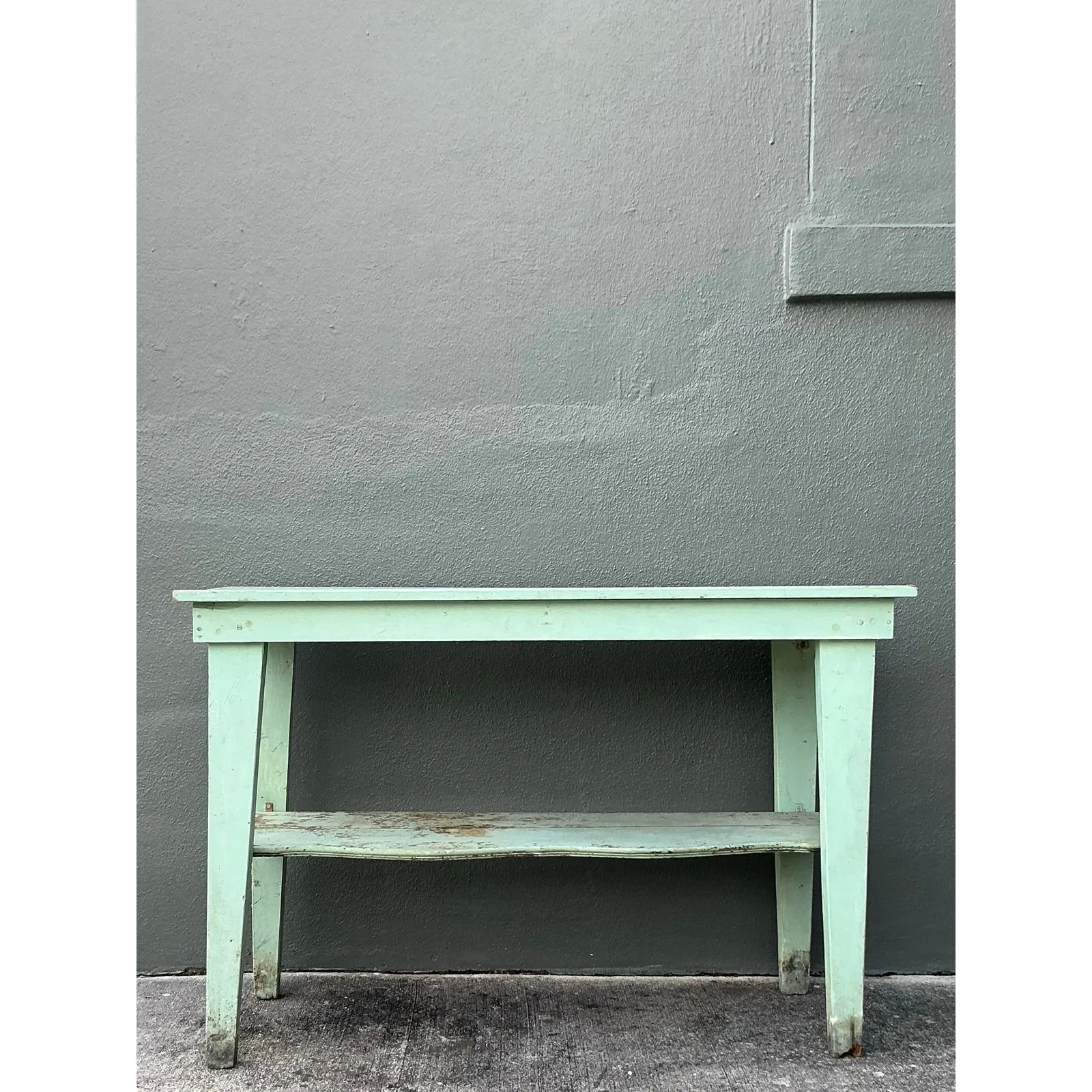 Vintage Boho Primitive Distressed Console Table — additional photo 7