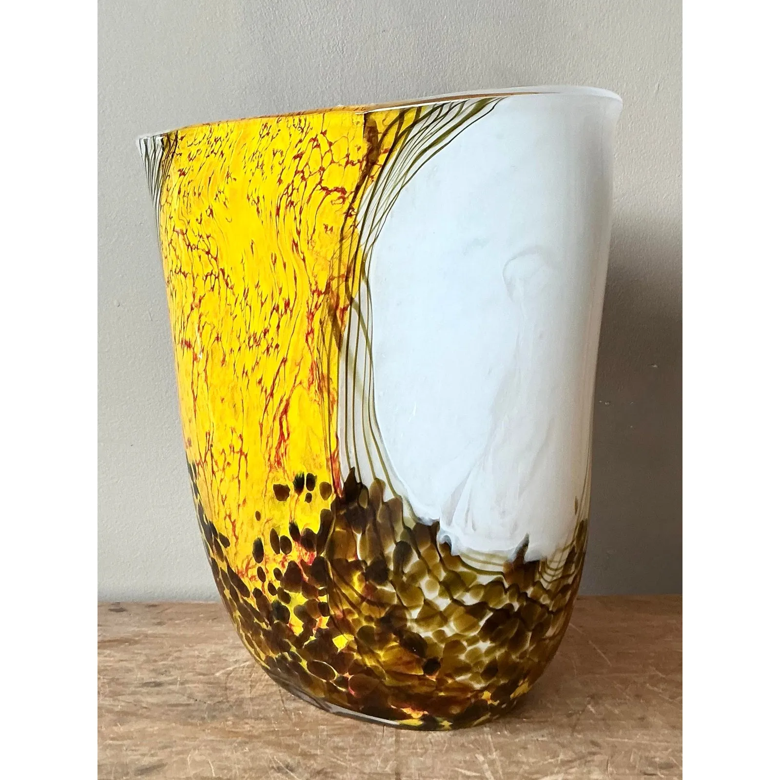 Vintage Boho Volcano Glass Vase — additional photo 6