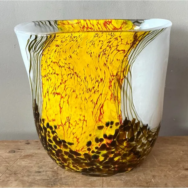 Vintage Boho Volcano Glass Vase — additional photo 3