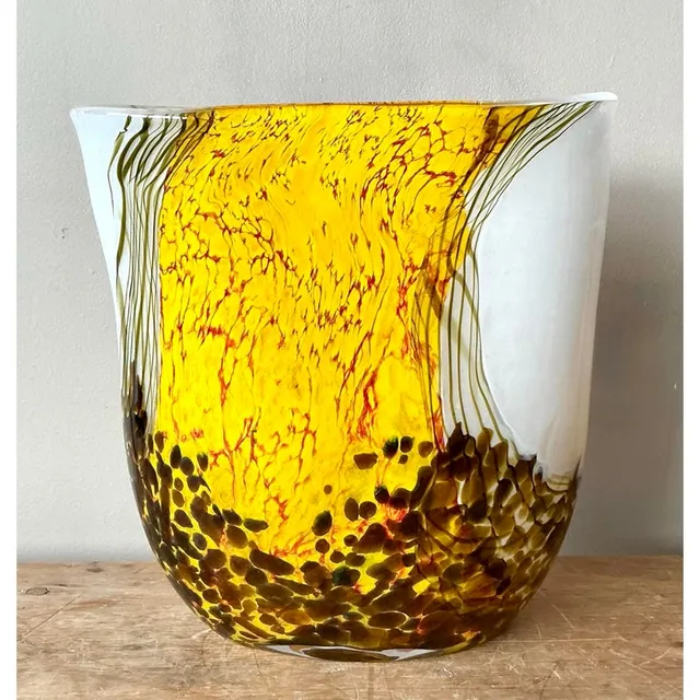 Vintage Boho Volcano Glass Vase — additional photo 2