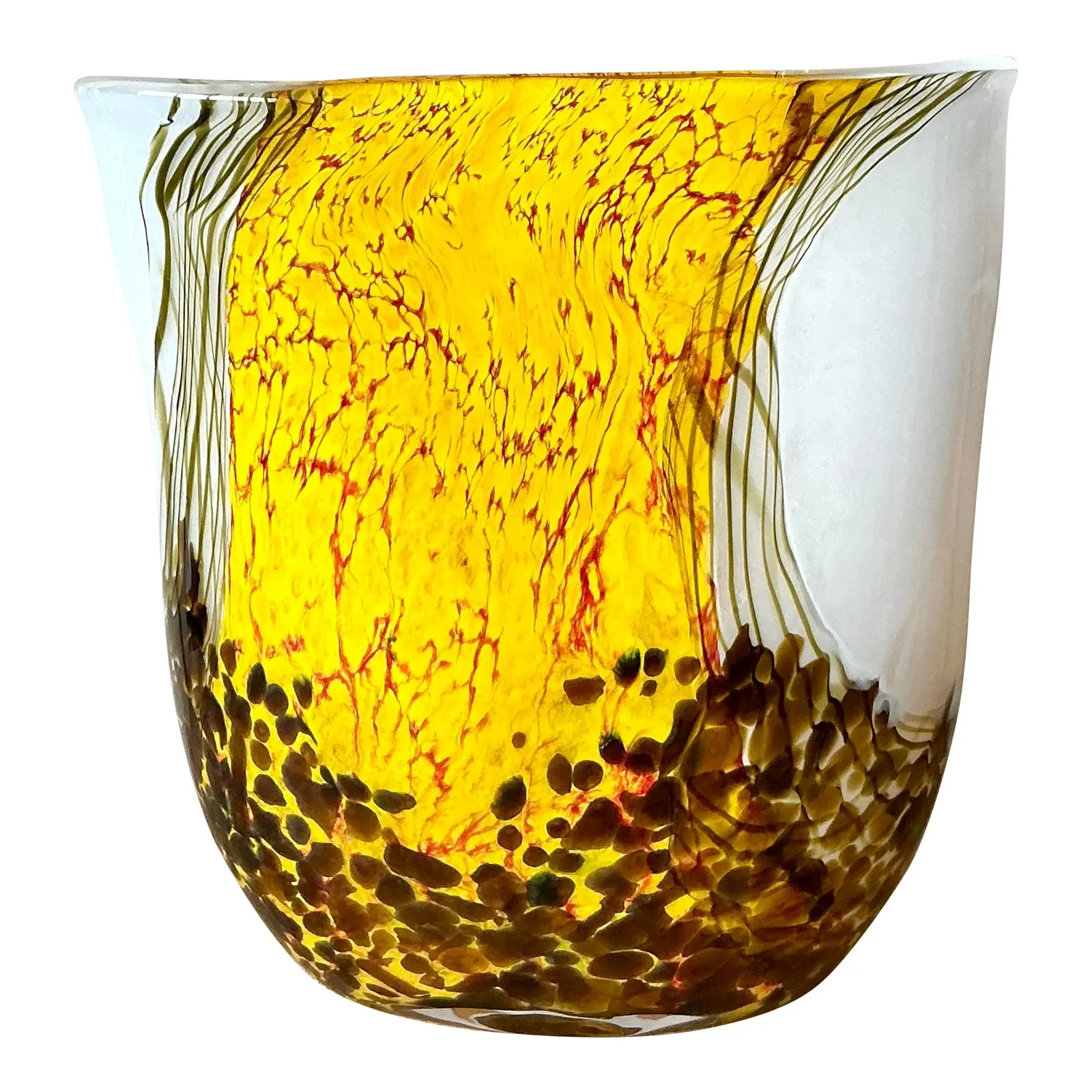 Vintage Boho Volcano Glass Vase — additional photo 1