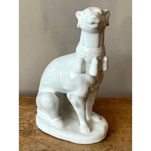 Vintage Regency Glazed Ceramic Dog — additional photo 3