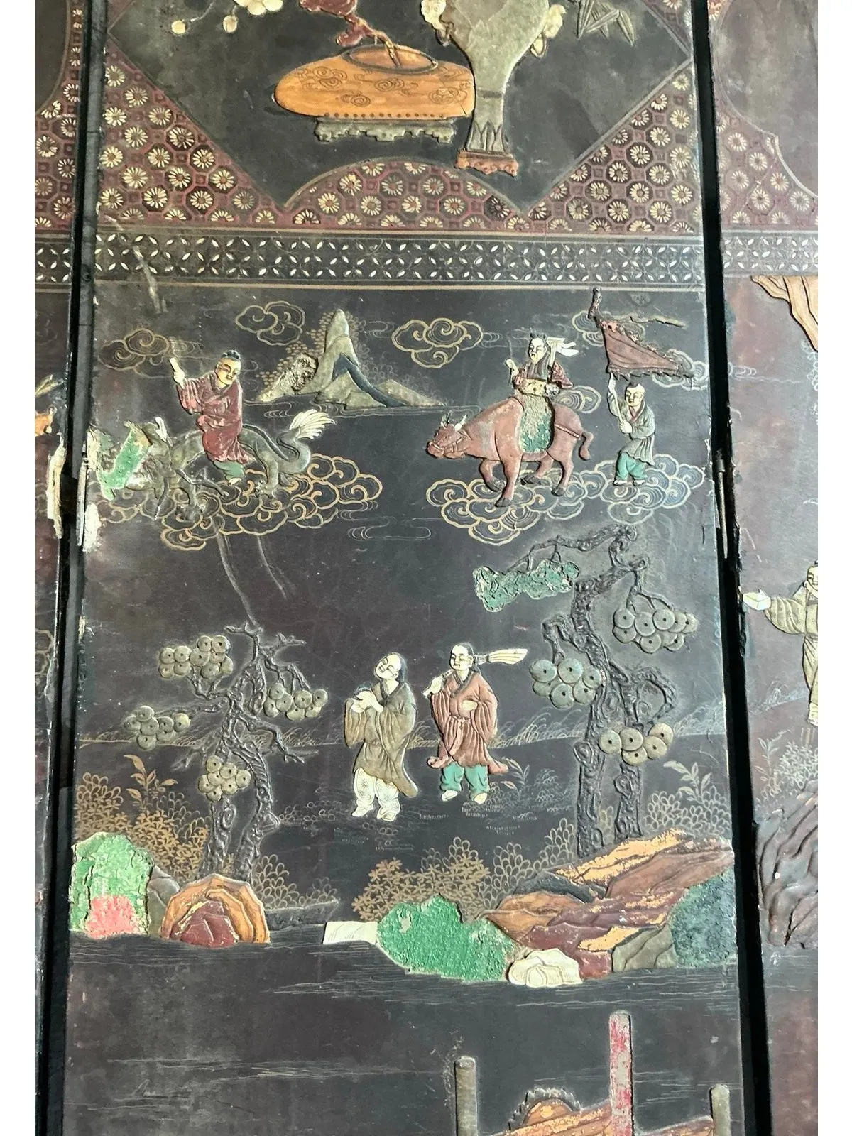 Vintage Asian 19th Century 8 Panel Coromandel Screen — additional photo 4