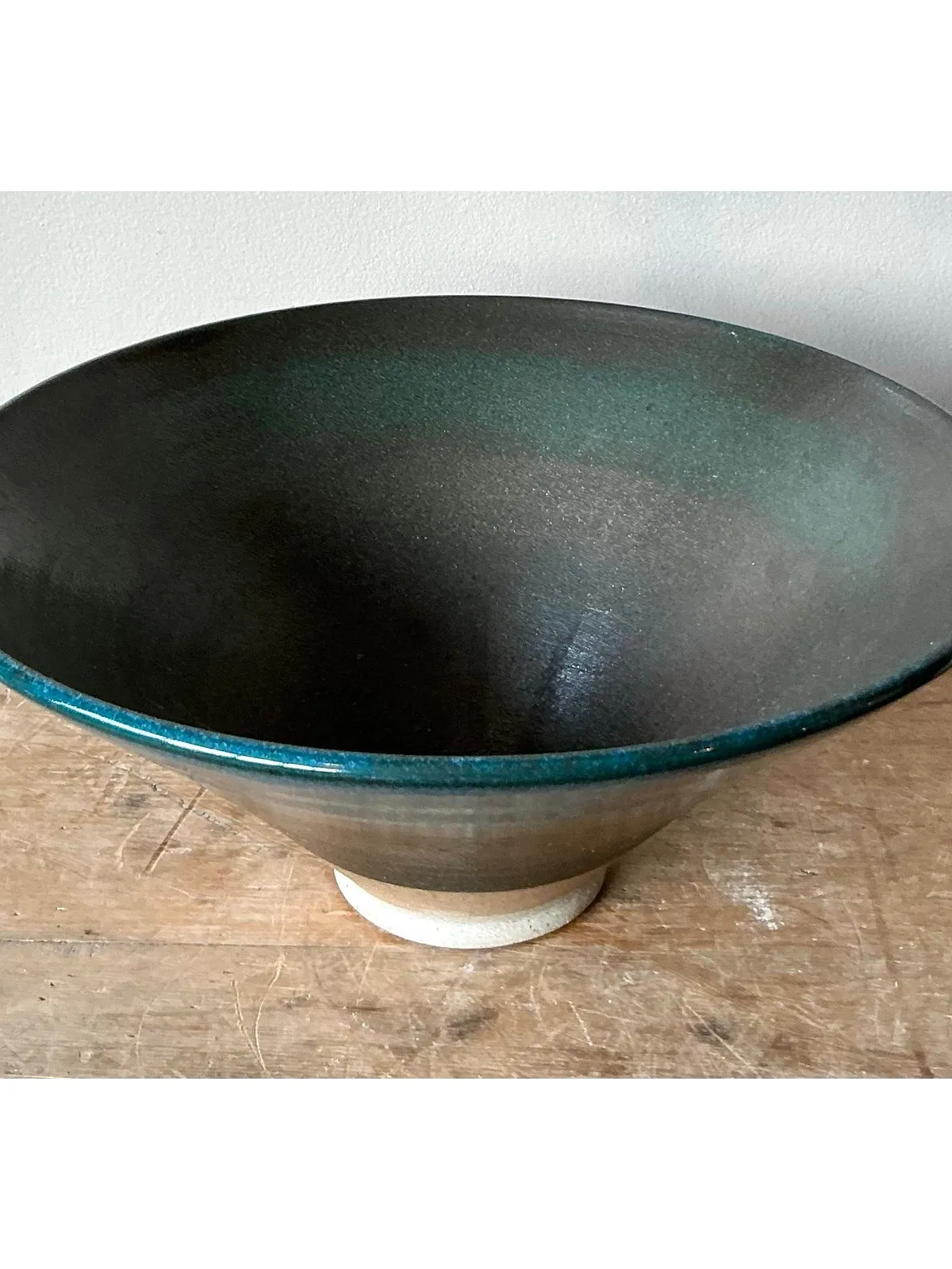 Vintage Boho Original Studio Pottery Bowl - Ceramic, 12.25W x 5.5H — additional photo 5