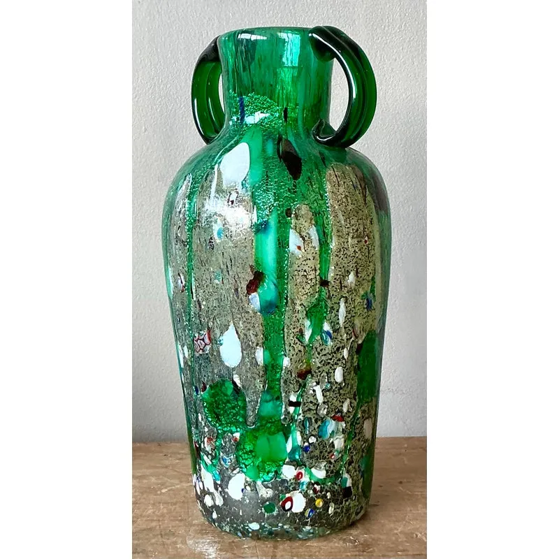 Vintage Italian Art Glass Vase After Murano - Glass, 5W x 11.25H — additional photo 3