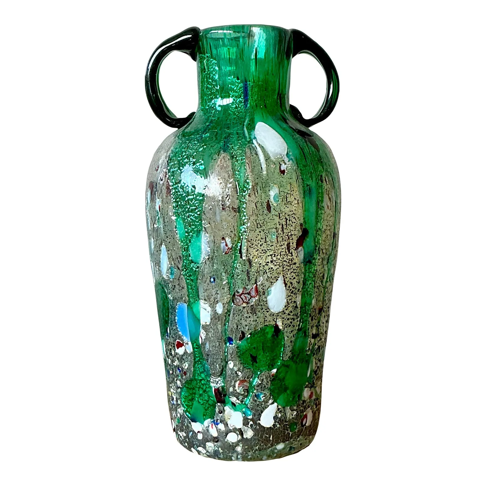 Vintage Italian Art Glass Vase After Murano - Glass, 5W x 11.25H