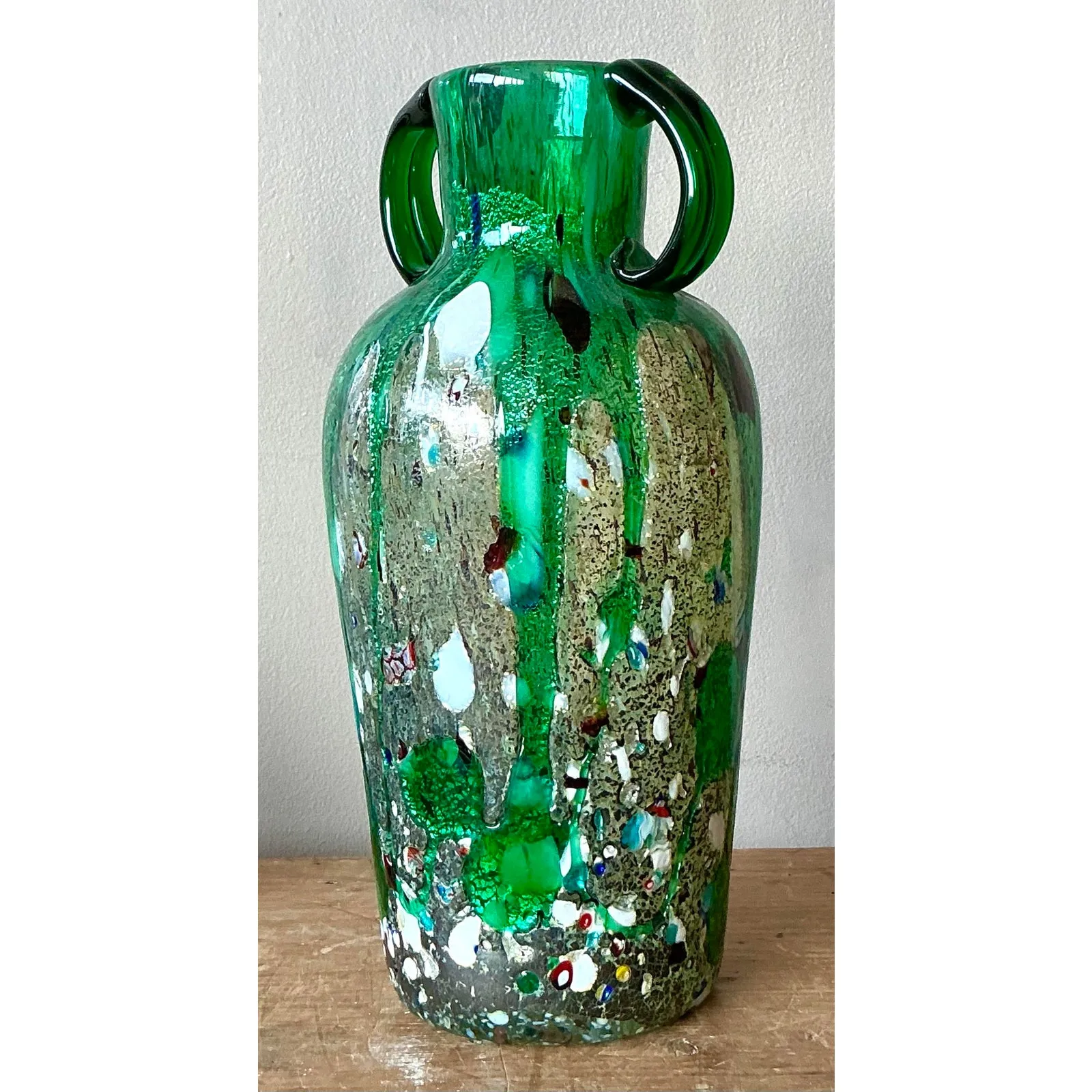 Vintage Italian Art Glass Vase After Murano - Glass, 5W x 11.25H — additional photo 6