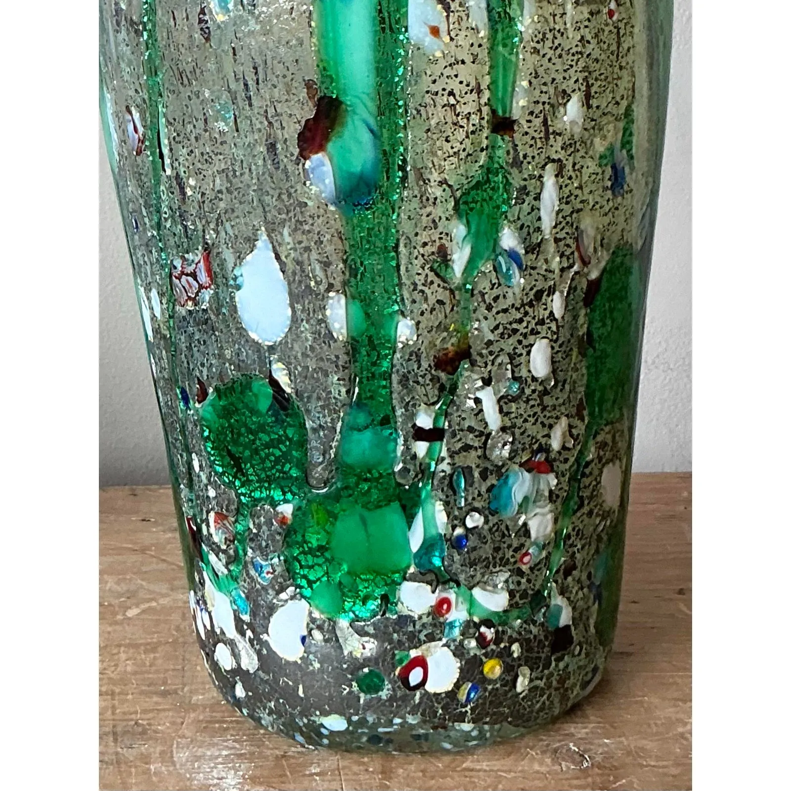 Vintage Italian Art Glass Vase After Murano - Glass, 5W x 11.25H — additional photo 7