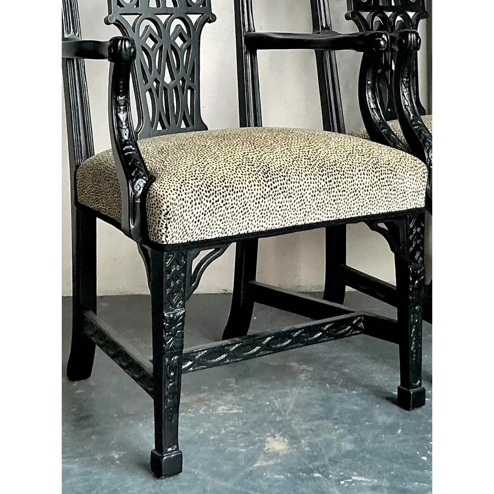 Vintage Regency Pagoda Arm Chairs - A Pair — additional photo 5
