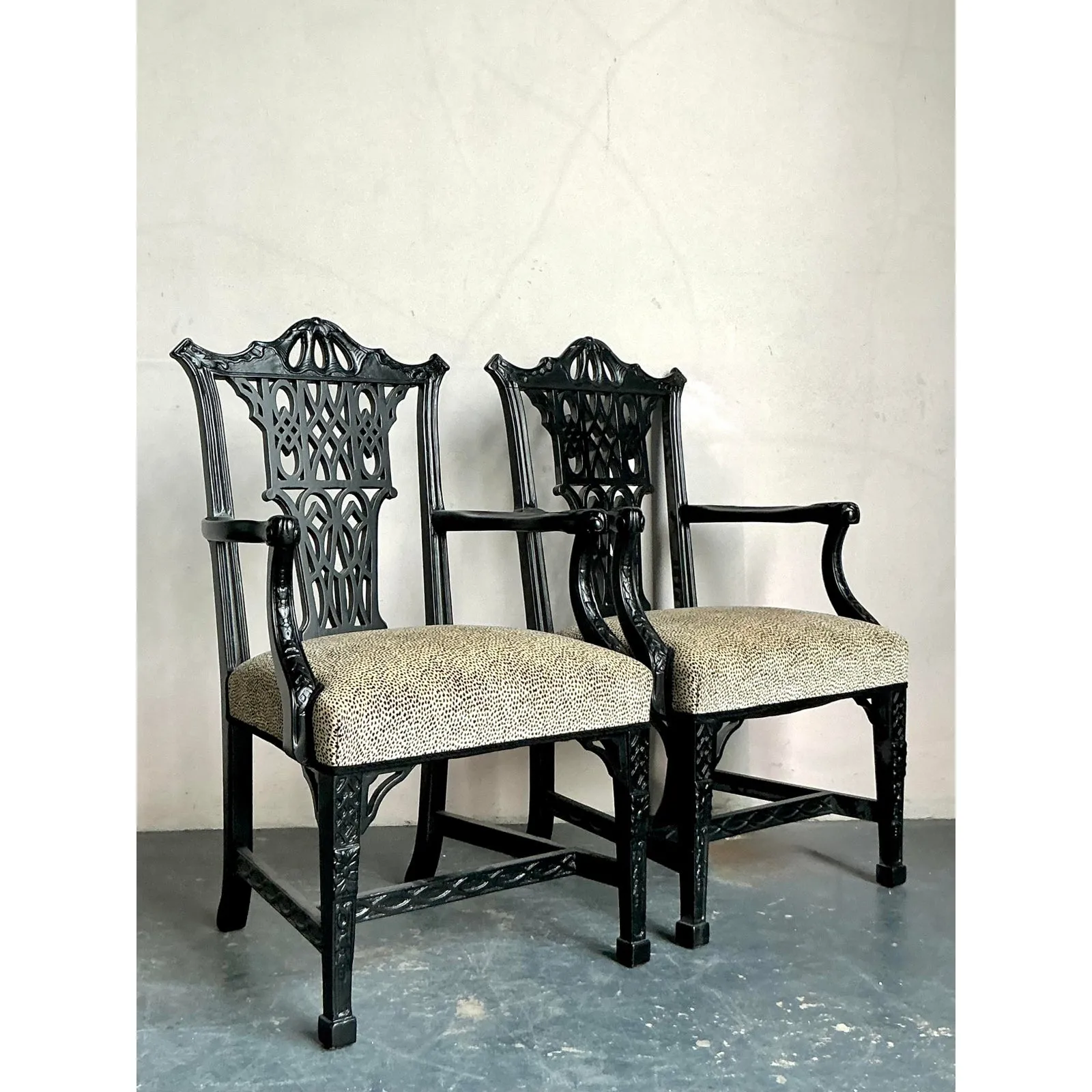 Vintage Regency Pagoda Arm Chairs - A Pair — additional photo 8