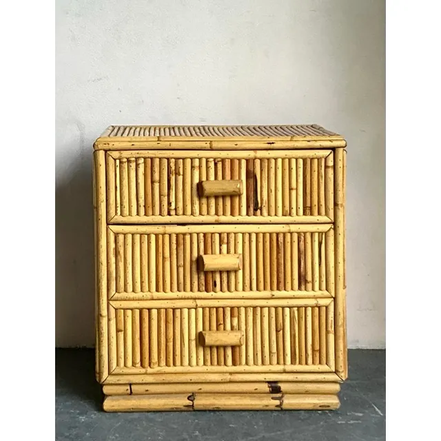 Vintage Boho Bamboo Side Chest — additional photo 6