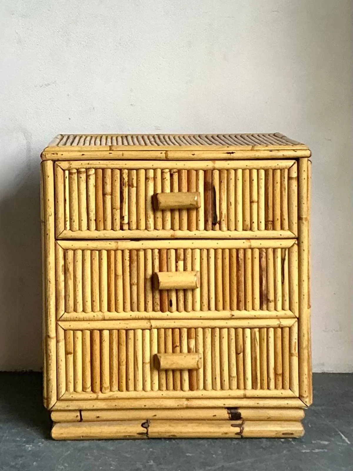 Vintage Boho Bamboo Side Chest — additional photo 6