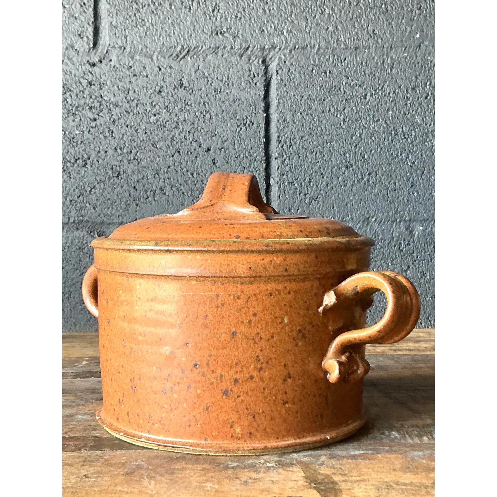 Vintage Boho Original Studio Pottery Lidded Bowl — additional photo 7