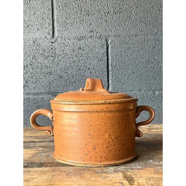 Vintage Boho Original Studio Pottery Lidded Bowl — additional photo 2