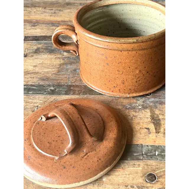 Vintage Boho Original Studio Pottery Lidded Bowl — additional photo 3