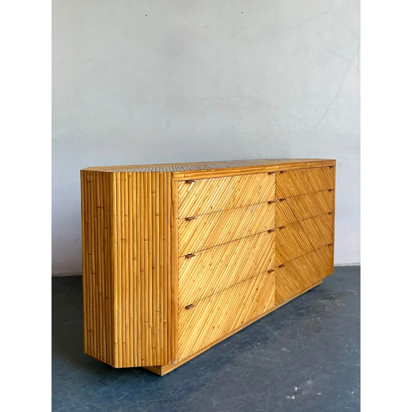 Vintage Boho Faceted Chevron Reed Dresser — additional photo 5