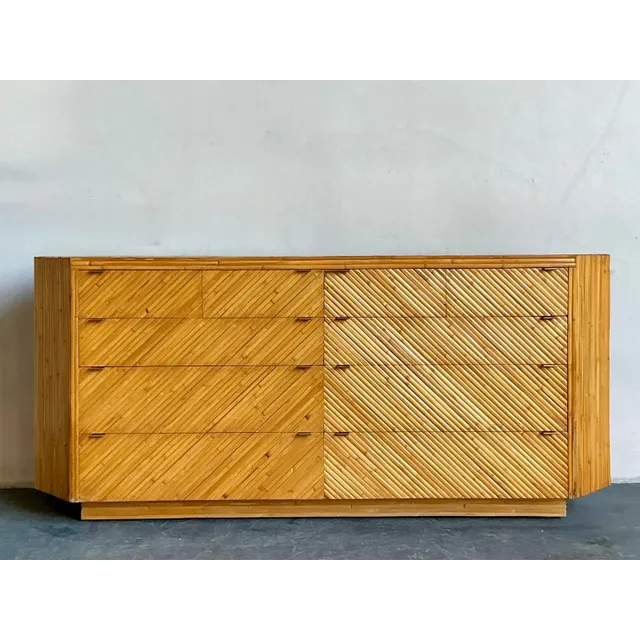 Vintage Boho Faceted Chevron Reed Dresser — additional photo 1