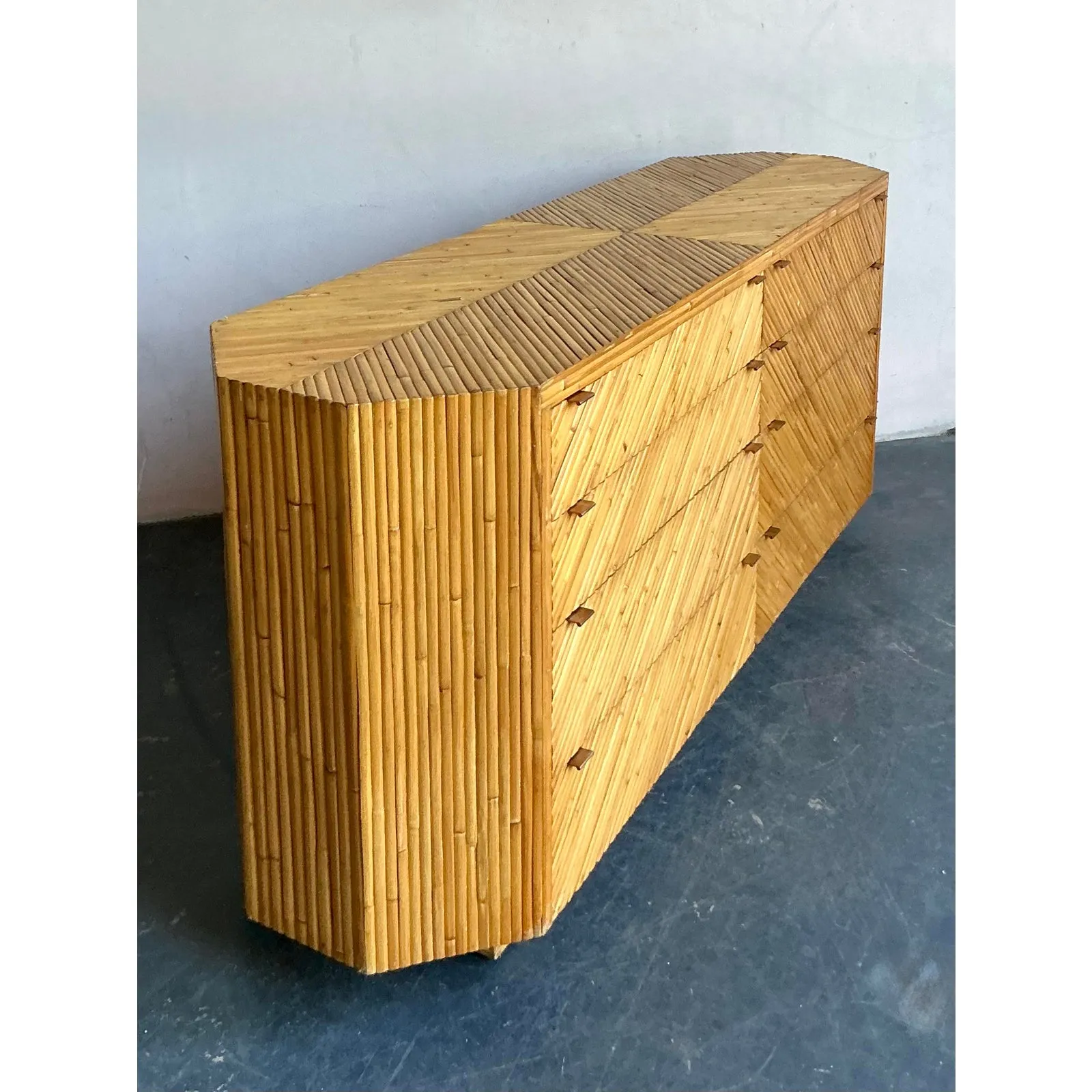 Vintage Boho Faceted Chevron Reed Dresser — additional photo 7