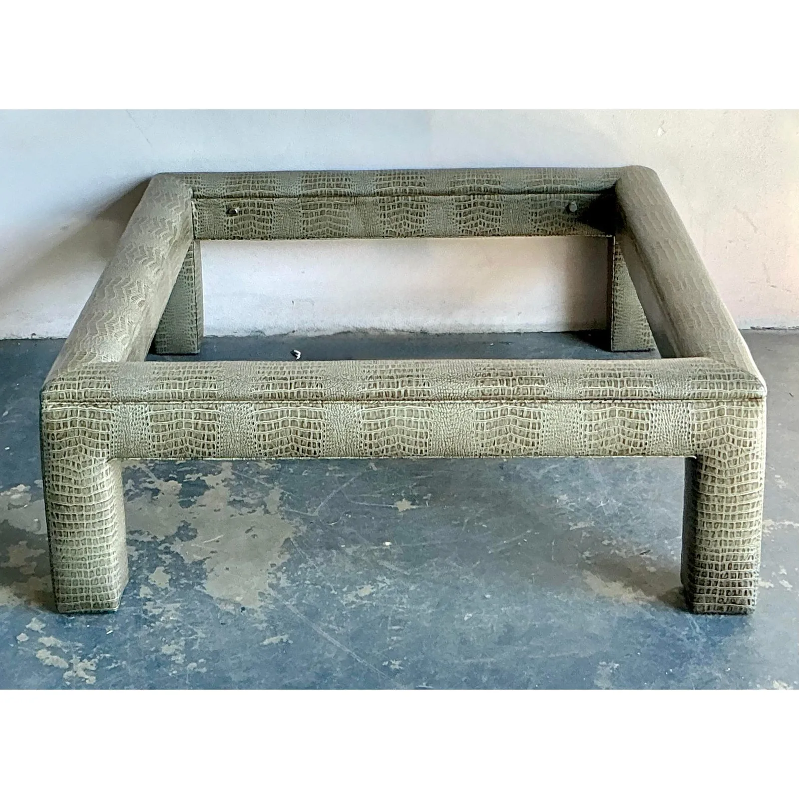 Vintage Boho Stamped Croco Coffee Table — additional photo 5