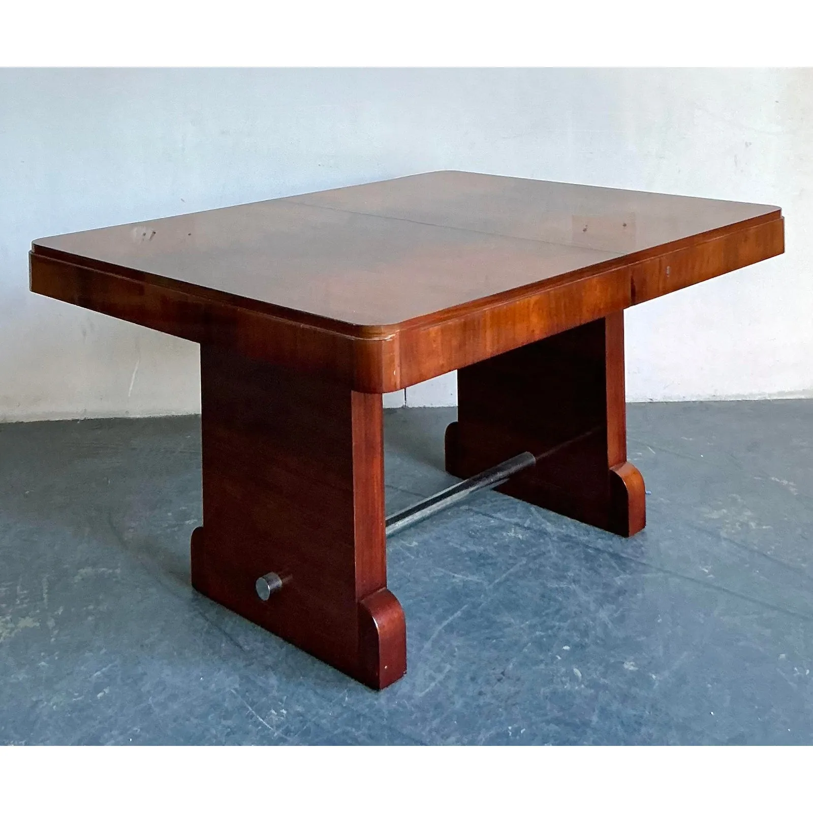 Vintage Art Deco Flame Mahogany Extendable Dining Table — additional photo 3