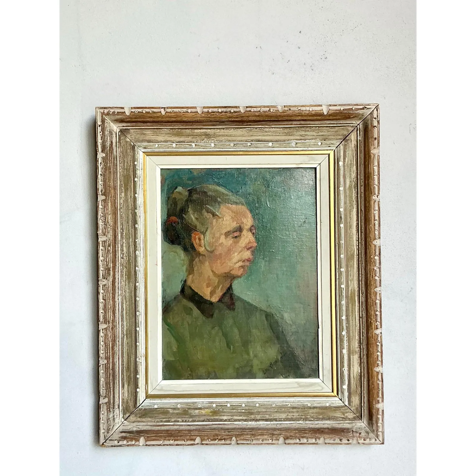 Vintage Boho Original Oil Portrait — additional photo 6