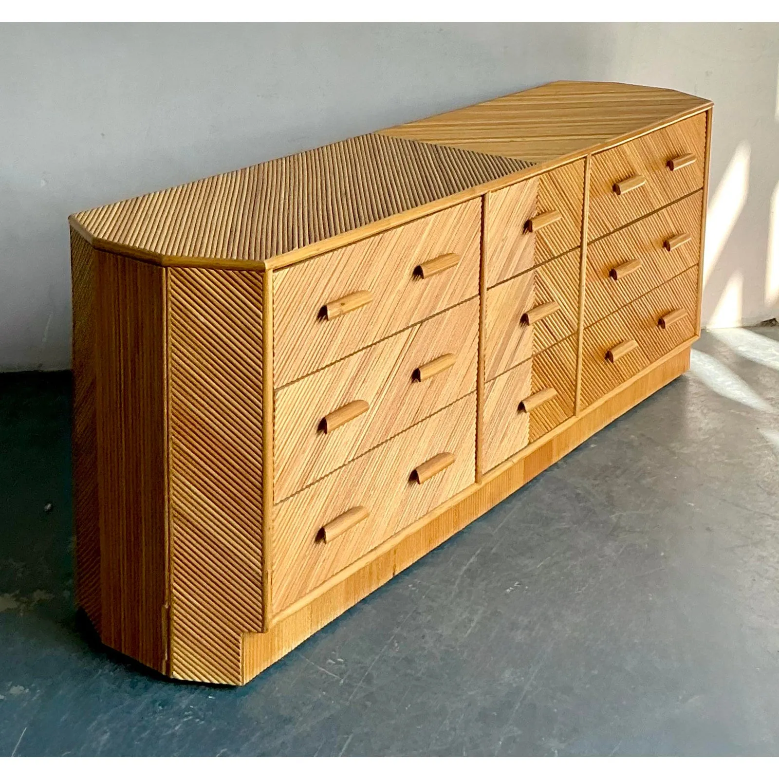 Vintage Boho Chevron Reed Faceted Dresser — additional photo 3