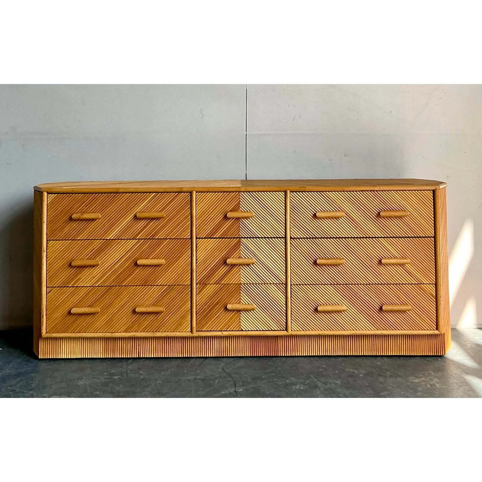 Vintage Boho Chevron Reed Faceted Dresser — additional photo 4