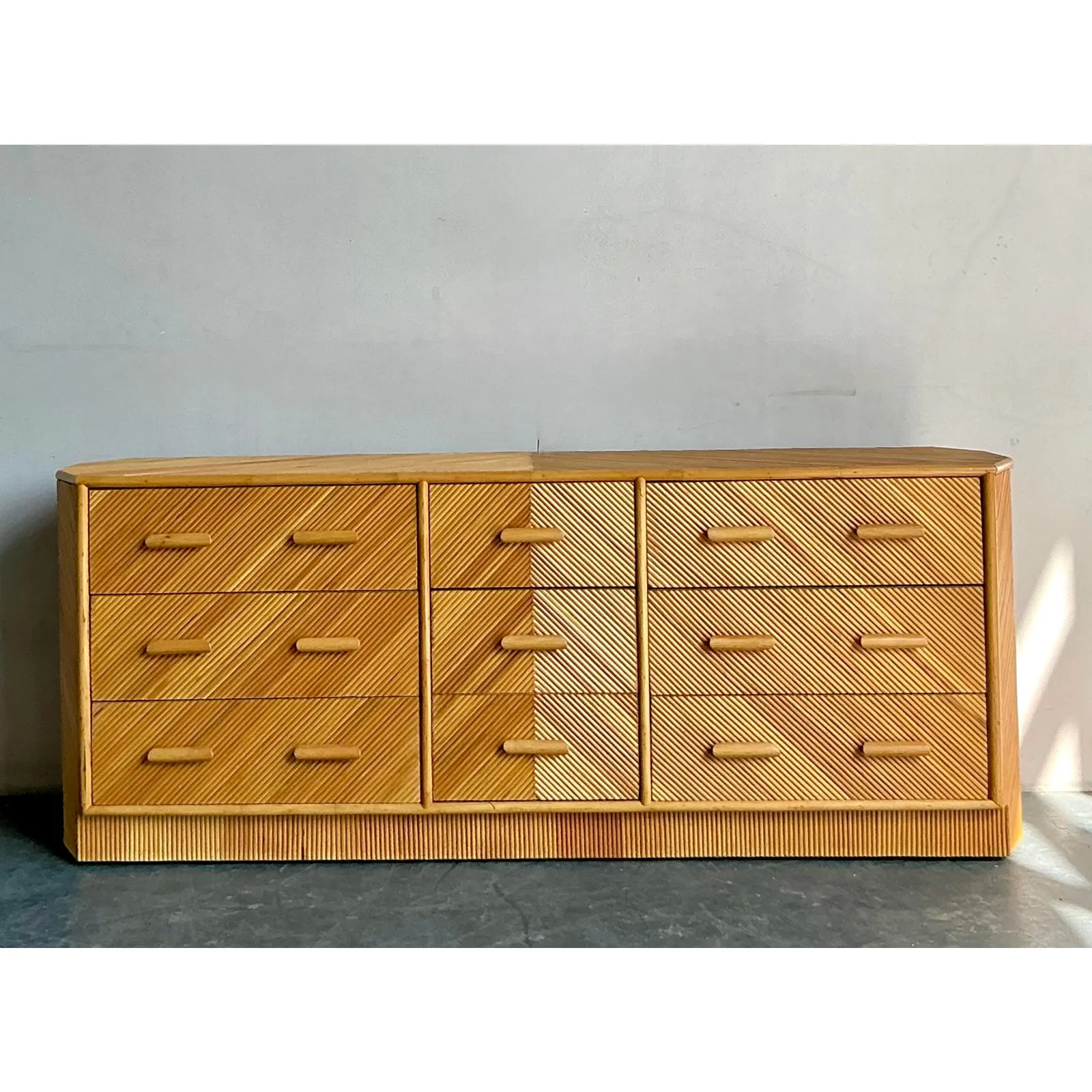 Vintage Boho Chevron Reed Faceted Dresser — additional photo 5