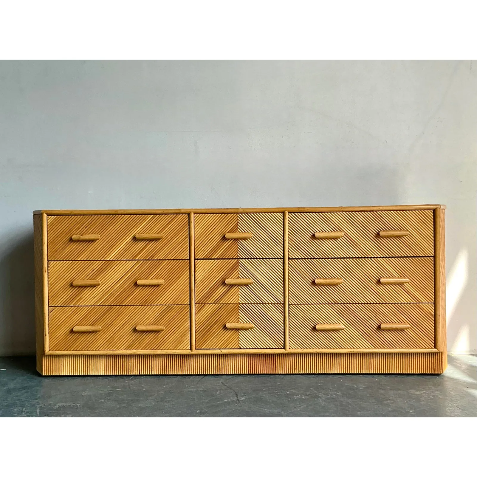 Vintage Boho Chevron Reed Faceted Dresser — additional photo 6
