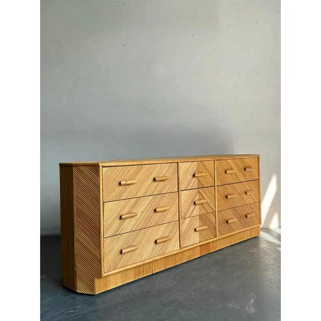 Vintage Boho Chevron Reed Faceted Dresser — additional photo 8