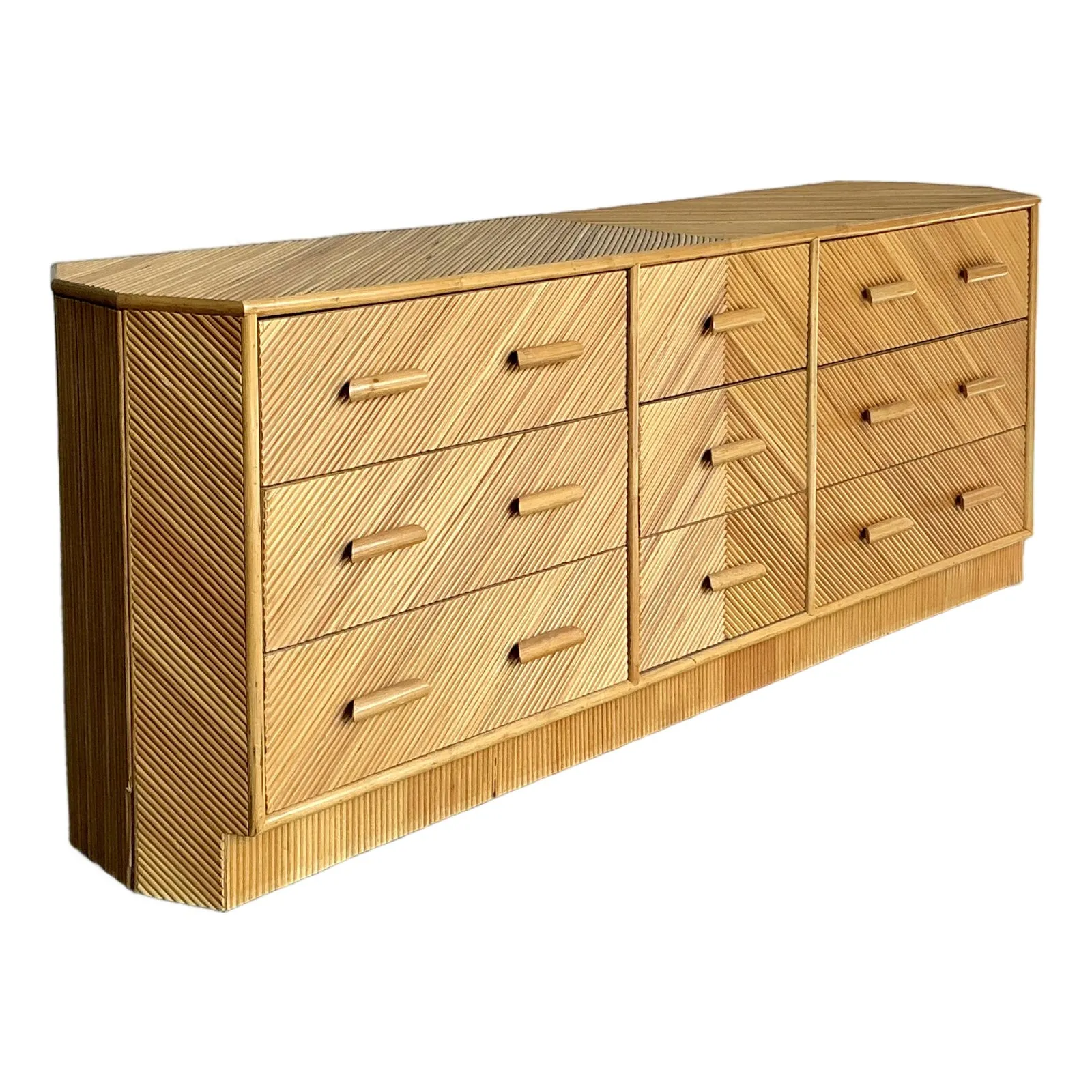 Vintage Boho Chevron Reed Faceted Dresser — additional photo 1