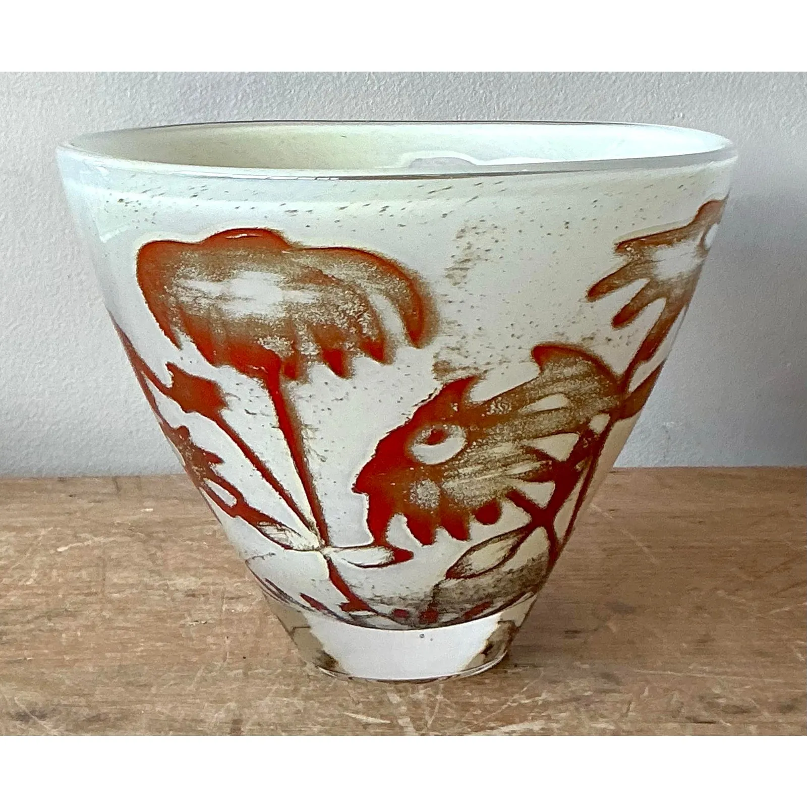 Vintage Boho Kosta Boda Floating Flowers Bowl — additional photo 1