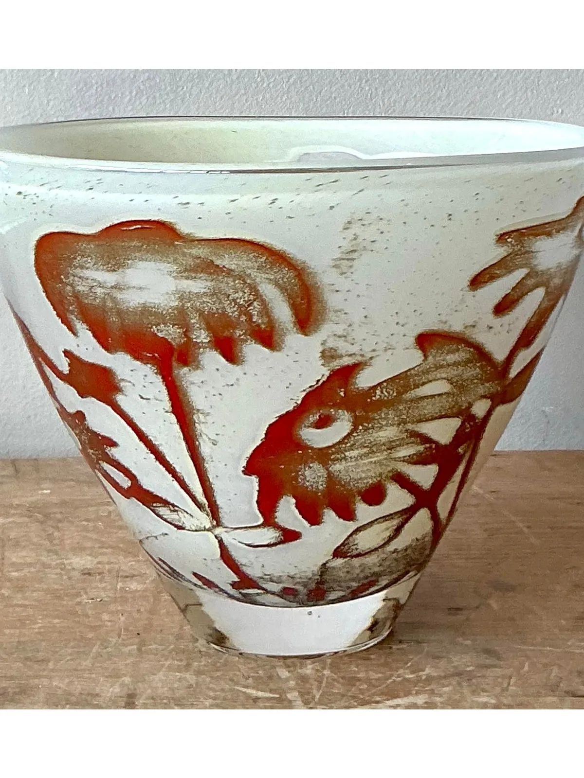 Vintage Boho Kosta Boda Floating Flowers Bowl