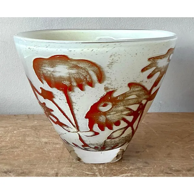 Vintage Boho Kosta Boda Floating Flowers Bowl — additional photo 1