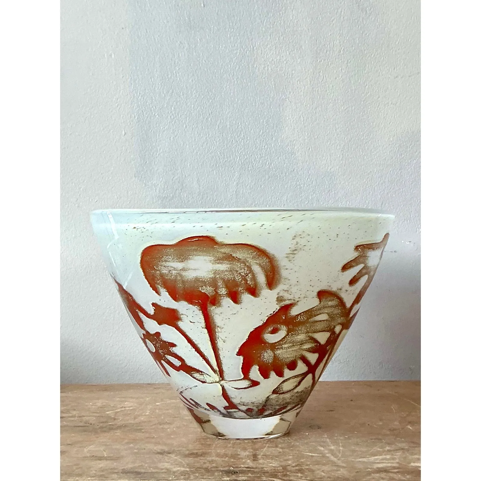 Vintage Boho Kosta Boda Floating Flowers Bowl — additional photo 2