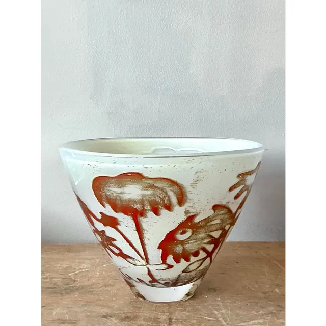 Vintage Boho Kosta Boda Floating Flowers Bowl — additional photo 4