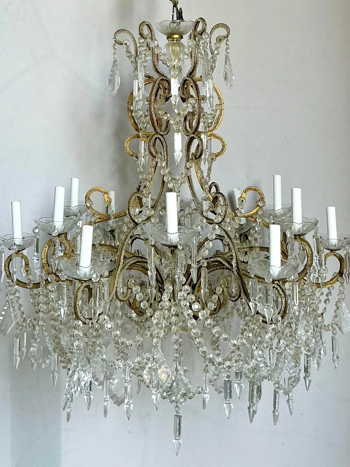 Vintage Regency Crystal Swag Chandelier — additional photo 3