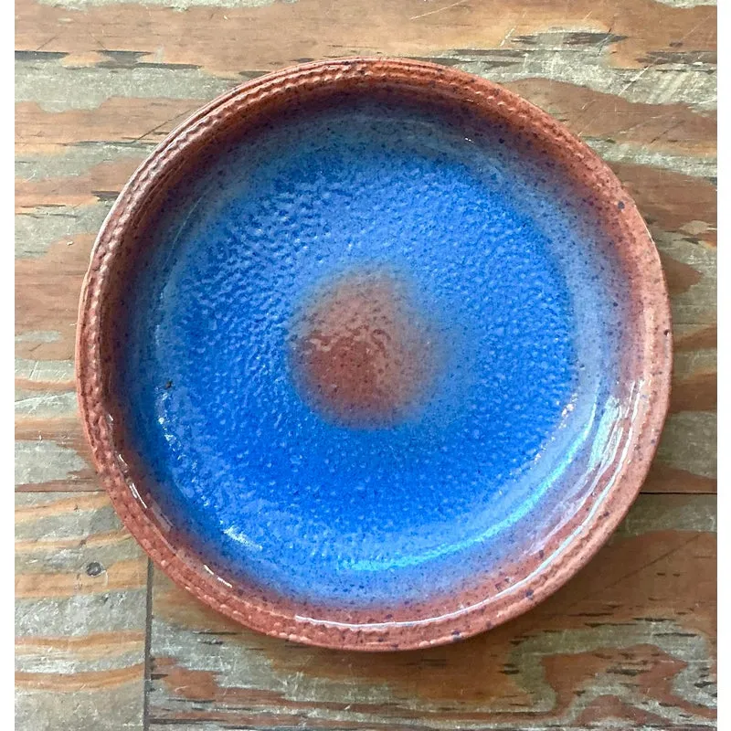Vintage Boho Original Studio Pottery Bowl - Ceramic, 12.25W x 2H — additional photo 3