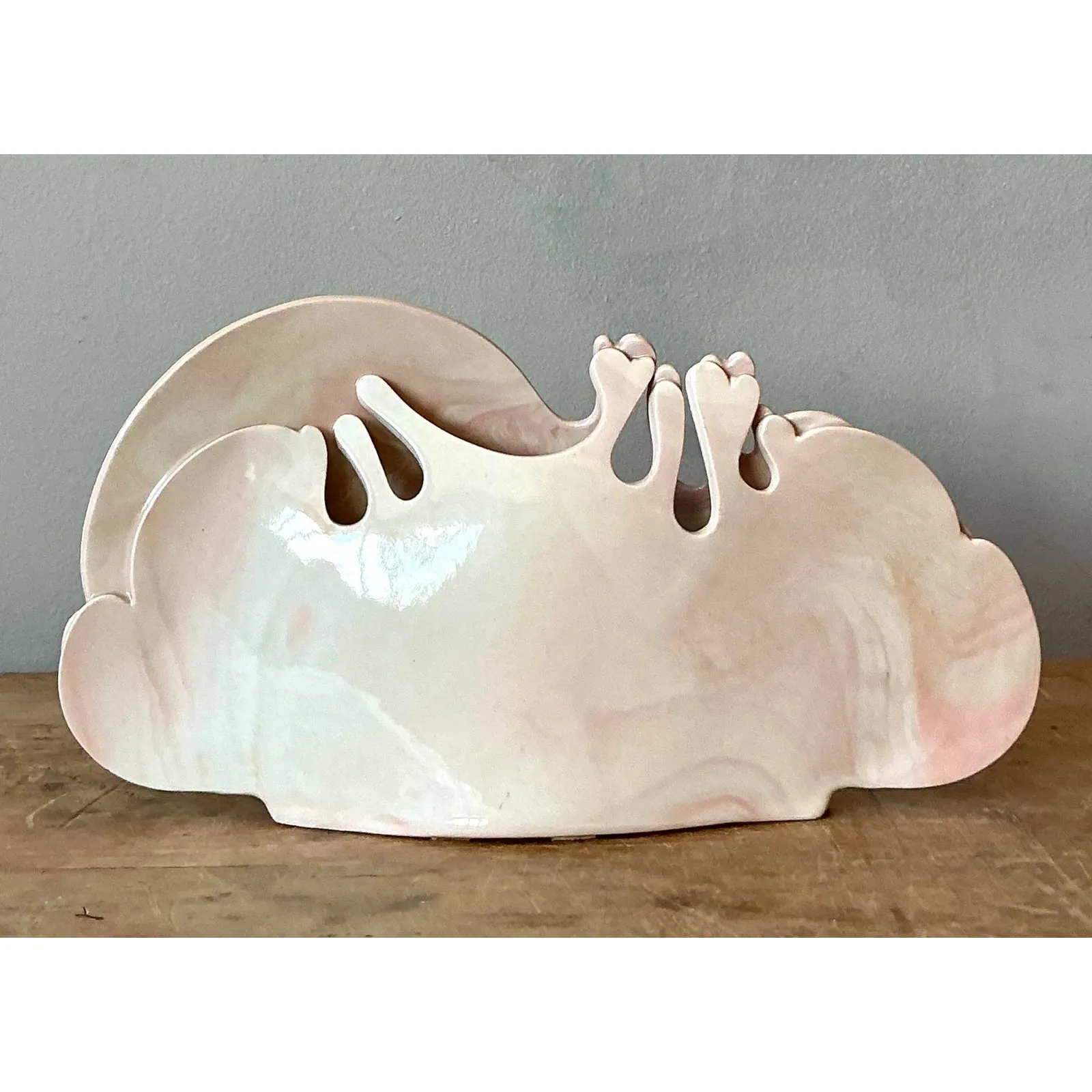 Vintage Boho Original Biomorphic Studio Pottery Vase