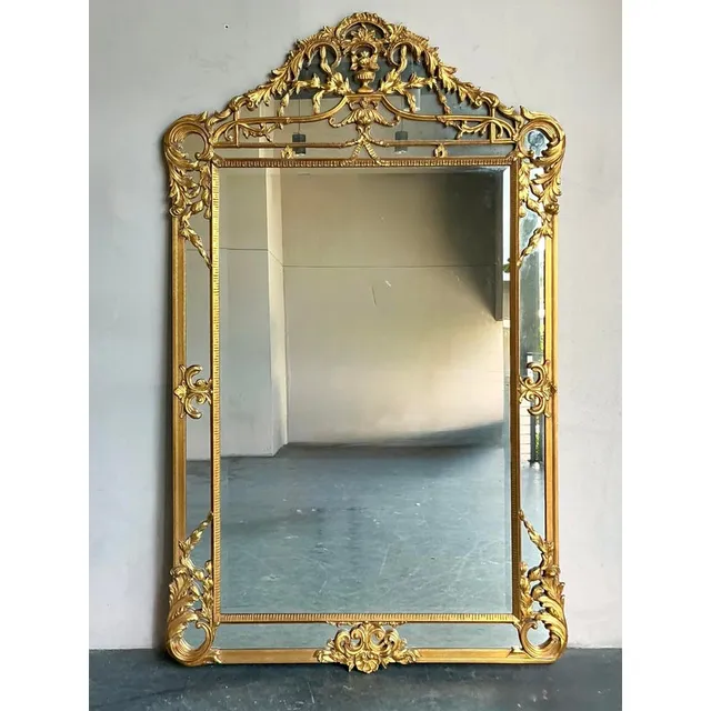 Vintage Regency Monumental Gilt Tipped Floor Mirror — additional photo 3